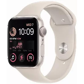 Умные часы Apple Watch Series SE Gen 2 44 мм Aluminium Case, starlight Sport Band S/M